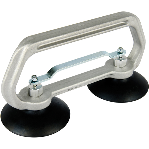 Vacuum Cups - Heavy-Duty Double Cup, 50 lbs. Capacity, 4", Pull-bar, 10" Handle Length Planification Entrepots Molloy