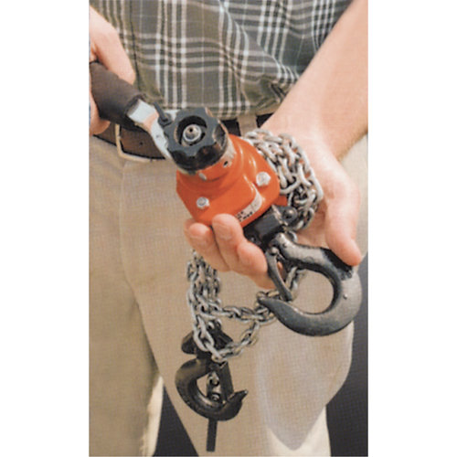 Series 602 Mini Ratchet Lever Hoist, 5' Lift, 550 lbs. (0.275 tons) Capacity, Steel Chain Planification Entrepots Molloy