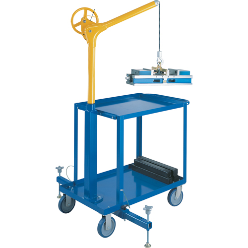 Tall Industrial Lifting Device with Mobile Cart, 500 lbs. (0.25 tons) Capacity Planification Entrepots Molloy