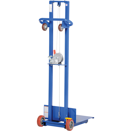 Platform Lift Stacker, Hand Winch Operated, 400 lbs. Capacity, 58" Max Lift Planification Entrepots Molloy