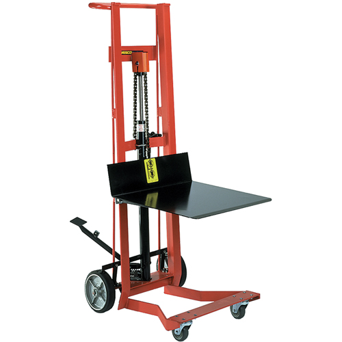 Hydraulic Platform Lift Stacker, Foot Pump Operated, 750 lbs. Capacity, 54" Max Lift Planification Entrepots Molloy