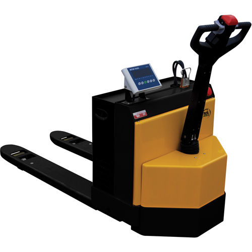 Fully Powered Electric Pallet Truck With  Scale, 4500 lbs. Cap., 48" L x 30.25" W Planification Entrepots Molloy