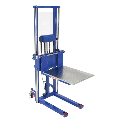 Hefti-Lift Load Stacker, Foot Pump Operated, 1500 lbs. Capacity, 63" Max Lift Planification Entrepots Molloy