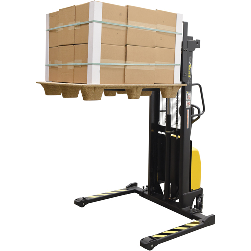 Gerbeur pour chariot &eacute;l&eacute;vateur, Fonctionnement &eacute;lectrique, Capacit&eacute; 2000 lb, Lev&eacute;e max 63" Planification Entrepots Molloy