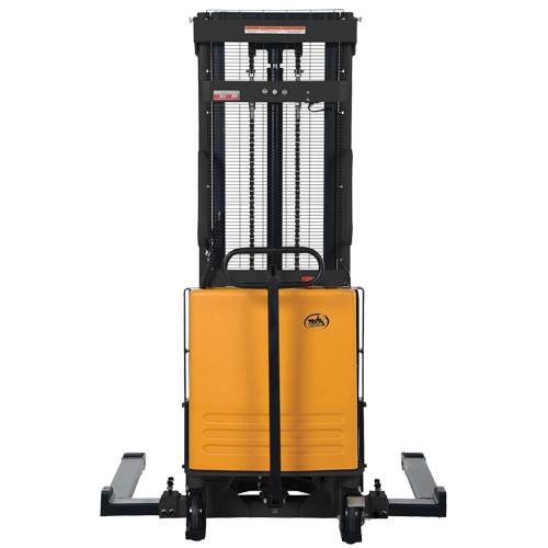 Fork Lift Stacker, Electric Operated, 2000 lbs. Capacity, 118" Max Lift Planification Entrepots Molloy