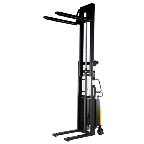 Gerbeur pour chariot &eacute;l&eacute;vateur, Fonctionnement &eacute;lectrique, Capacit&eacute; 2000 lb, Lev&eacute;e max 118" Planification Entrepots Molloy