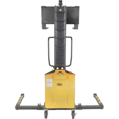 Narrow Mast Powered Lift Stacker, Electric Operated, 1000 lbs. Capacity, 63" Max Lift Planification Entrepots Molloy