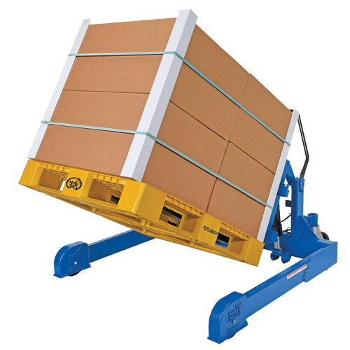 Basculeur ergonomique &agrave; chevauchement, Bascule 90°, Capacit&eacute;e 4000 lb, 72-13/16" lo x 57-1/4" la x 29-1/4" h Planification Entrepots Molloy