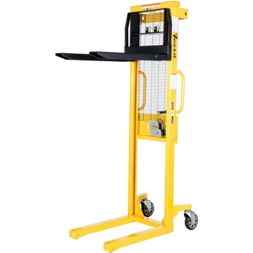 Manual Stacker, Hand Winch Operated, 770 lbs. Capacity, 60" Max Lift Planification Entrepots Molloy