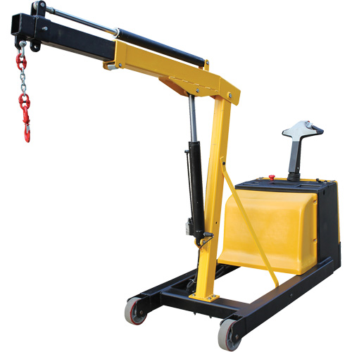 Electric Powered Floor Crane, 8.8' Lift, 1500 lbs. (0.75 tons), 44-1/4" Arm, 62-1/4" H Planification Entrepots Molloy