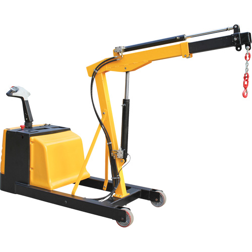 Electric Powered Floor Crane, 8.8' Lift, 1500 lbs. (0.75 tons), 44-1/4" Arm, 62-1/4" H Planification Entrepots Molloy