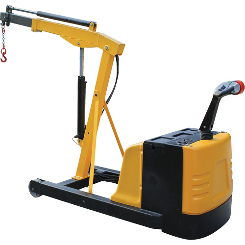 Electric Powered Floor Crane, 8.8' Lift, 1500 lbs. (0.75 tons), 44-1/4" Arm, 62-1/4" H Planification Entrepots Molloy
