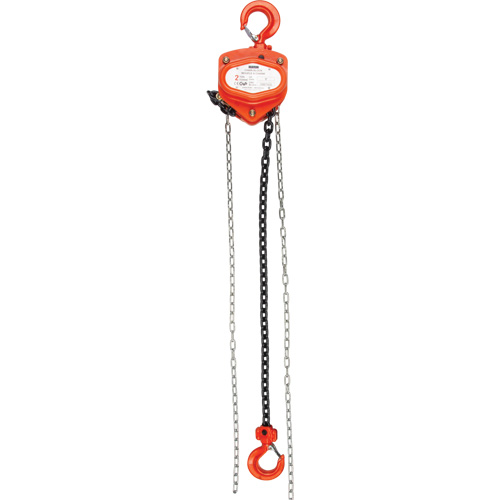 Chain Hoist, 10' Lift, 6000 lbs. (3 tons) Capacity, Alloy Steel Chain Planification Entrepots Molloy