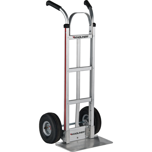 Knocked Down Hand Truck, Dual Handle, Aluminum, 48" Height, 500 lbs. Capacity Planification Entrepots Molloy