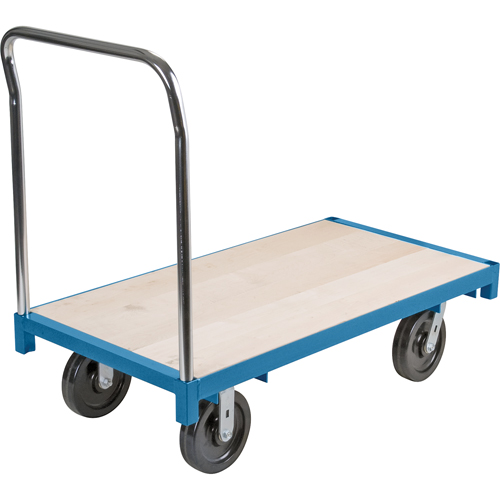 Chariot &agrave; plateforme robuste, 60" lo x 30" la, Capacit&eacute; de 2500 lb, Roues en Nylon Planification Entrepots Molloy