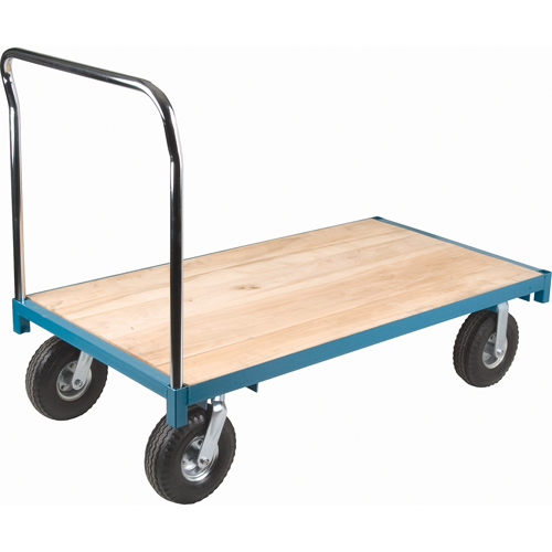 Heavy-Duty Platform Truck, 48" L x 24" W, 1200 lbs. Capacity, Pneumatic Casters Planification Entrepots Molloy