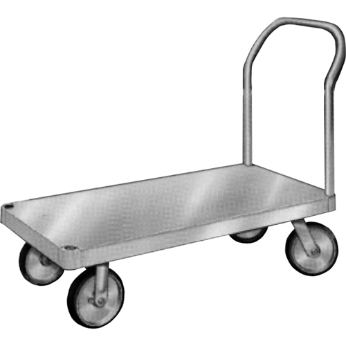 Aluminum Platform Truck, 24" W x 36" L, 2000 lbs. Cap., Rubber Wheels Planification Entrepots Molloy