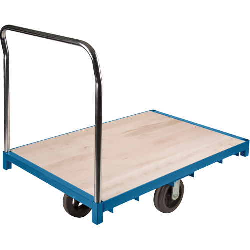 Chariot &agrave; plateforme robuste, 48" lo x 24" la x Capacit&eacute; 2000 lb, Roues en Caoutchouc Planification Entrepots Molloy