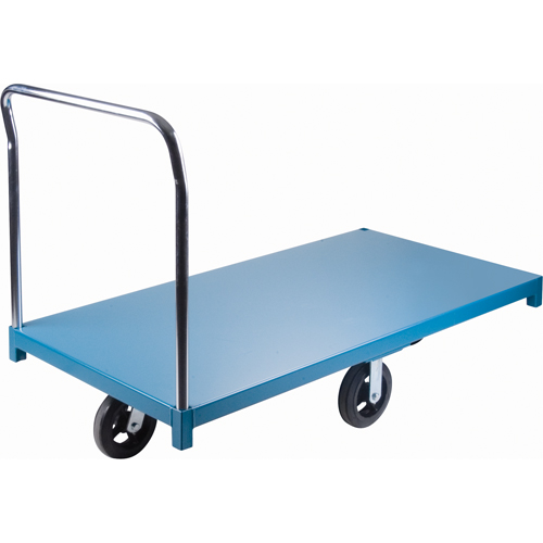 Heavy-Duty Platform Truck, 72" L x 36" W, 2000 lbs. Capacity, Rubber Casters Planification Entrepots Molloy