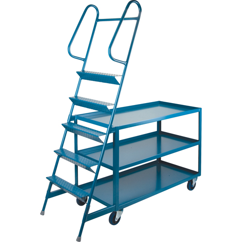 Chariots &agrave; cueillette, Acier, 24" la x 52" p, 3 tablettes, Capacit&eacute; 1200 lb Planification Entrepots Molloy