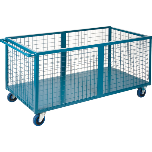 Caisson en treillis m&eacute;tallique, Acier, 75" lo x 30" la x 31,5" h, Volume 30 pi³, Capacit&eacute; 1200 lb Planification Entrepots Molloy