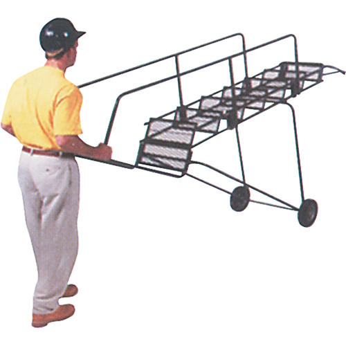 &eacute;chelles mobiles Fold-N-Store, 6 marches, Perfor&eacute;, Hauteur 60" Planification Entrepots Molloy