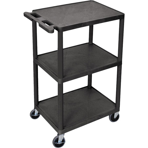 Utility Cart, 3 Tiers, 18" x 40" x 24", 400 lbs. Capacity Planification Entrepots Molloy