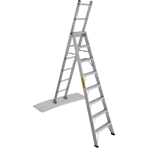 2700 Series Industrial Duty Multi-Way Ladders, 8', Aluminum, 250 lbs. Cap., ANSI 1, CSA 1 Planification Entrepots Molloy