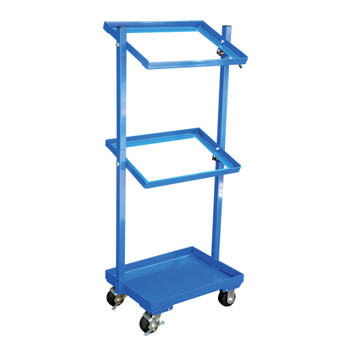 Stock Cart, Steel, 30-11/16" W x 19-1/4" D, 3 Shelves, 300 lbs. Capacity Planification Entrepots Molloy