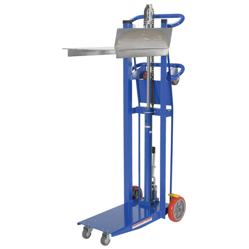 Gerbeur &agrave; plateforme hydraulique, M&eacute;canisme Pompe au pied, Capacit&eacute; de 750 lb, Levage max de 52" Planification Entrepots Molloy