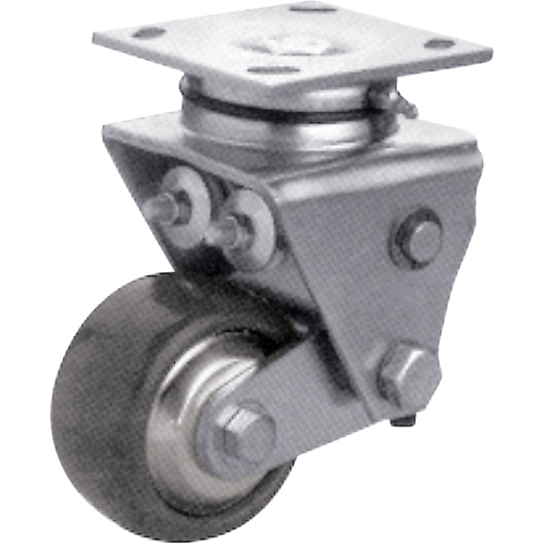 Roulette robuste, Pivotant, 4" (101,6 mm), Elastom&egrave;re dur, 900 lb (408 kg) Planification Entrepots Molloy