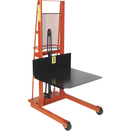 Hydraulic Platform Lift Stacker, Foot Pump Operated, 1000 lbs. Capacity, 60" Max Lift Planification Entrepots Molloy