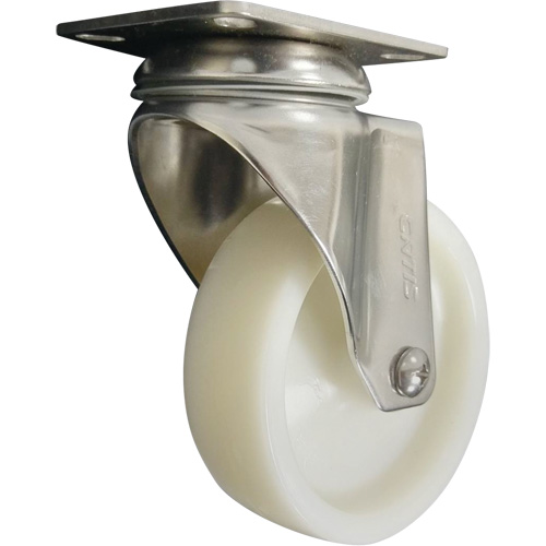 Caster, Swivel, 4" (101.6 mm), Nylon, 200 lbs. (91 kg.) Planification Entrepots Molloy
