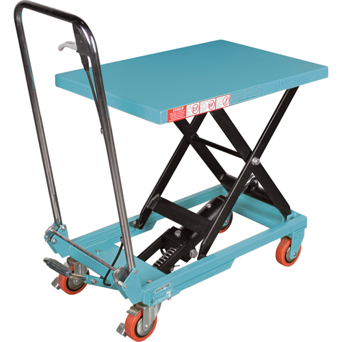 Heavy-Duty Hydraulic Scissor Lift Table, 27-1/2" L x 17-3/4" W, Steel, 330 lbs. Capacity Planification Entrepots Molloy