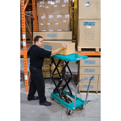 Heavy-Duty Hydraulic Scissor Lift Table, 27-1/2" L x 17-3/4" W, Steel, 330 lbs. Capacity Planification Entrepots Molloy