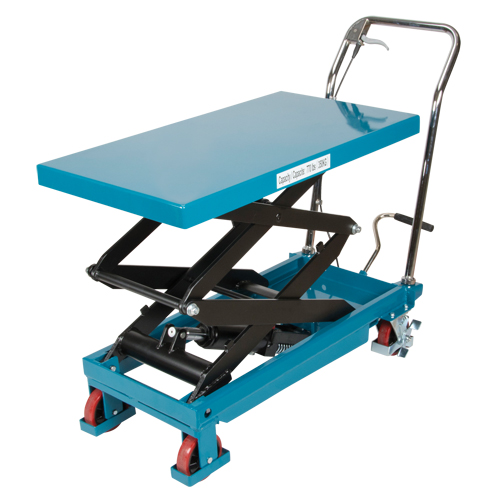 Heavy-Duty Hydraulic Scissor Lift Table, 35-3/4" L x 19-3/4" W, Steel, 770 lbs. Capacity Planification Entrepots Molloy