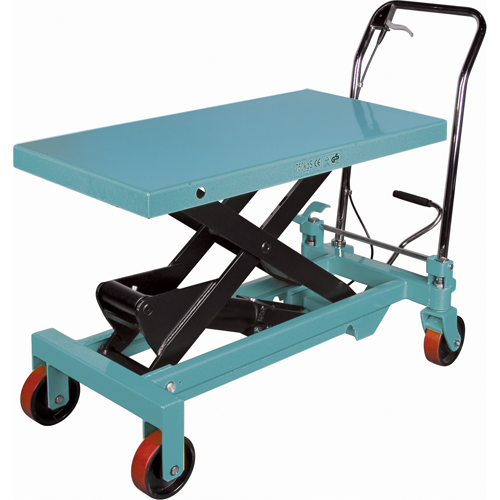 Heavy-Duty Hydraulic Scissor Lift Table, 39-3/8" L x 20-1/8" W, Steel, 1650 lbs. Capacity Planification Entrepots Molloy