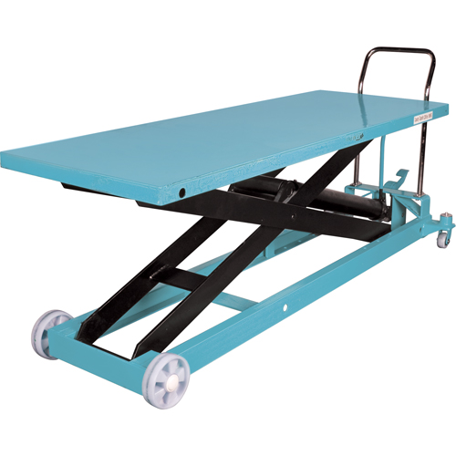 Heavy-Duty Hydraulic Scissor Lift Table, 80-1/8" L x 29-1/2" W, Steel, 2200 lbs. Capacity Planification Entrepots Molloy