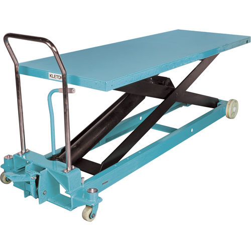 Heavy-Duty Hydraulic Scissor Lift Table, 80-1/8" L x 29-1/2" W, Steel, 2200 lbs. Capacity Planification Entrepots Molloy