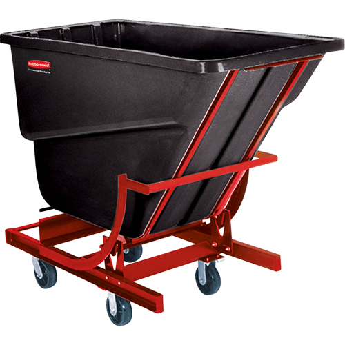 Conteneur autobasculeur, Plastique/Poly&eacute;thyl&egrave;ne, 1 vg³, Noir Planification Entrepots Molloy