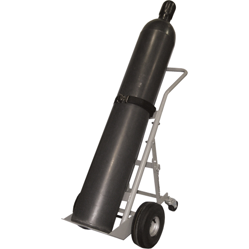 Chariots &agrave; quatre roues pour bouteilles, Roues Pneumatique, Base de 10" la x 8" lo, 1000 lb Planification Entrepots Molloy