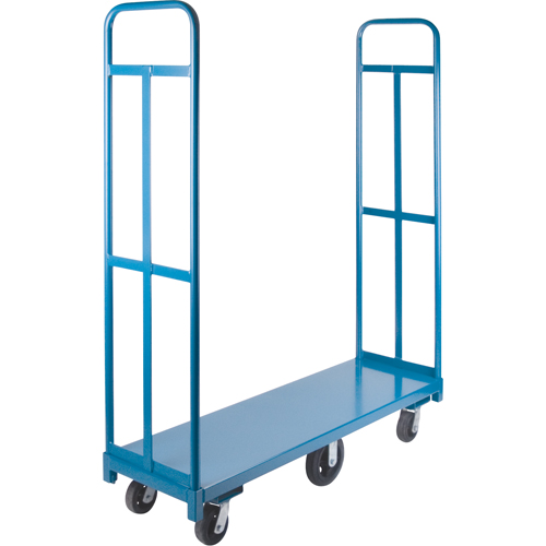 U-Boat Platform Truck, 60" L x 18" W, 1500 lbs. Capacity, Rubber Casters Planification Entrepots Molloy