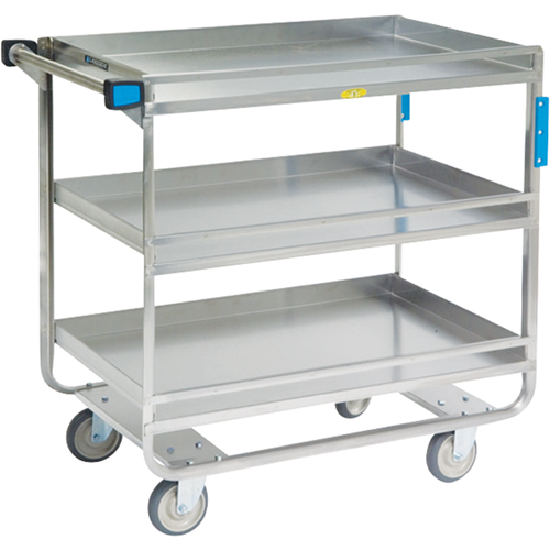 Chariots avec barres de retenue, 3 Tiers, 23" la x 37-1/4" h x 38-5/8" p, Capacit&eacute; 700 lb Planification Entrepots Molloy