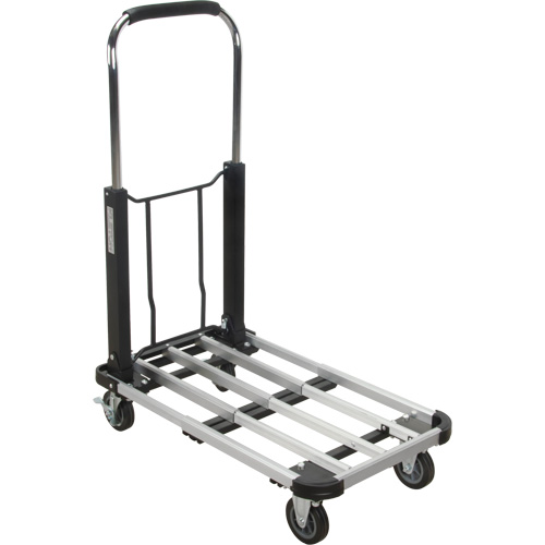 Chariots &agrave; plateforme pliants, Aluminium, 300 lb, 28" lo x 16" la, Hauteur 32" Planification Entrepots Molloy