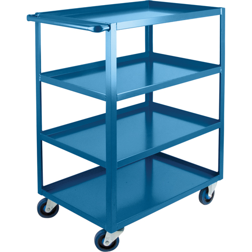Chariots &agrave; tablettes robustes, 4 Tiers, 24" la x 48" h x 39" p, Capacit&eacute; 1200 lb Planification Entrepots Molloy
