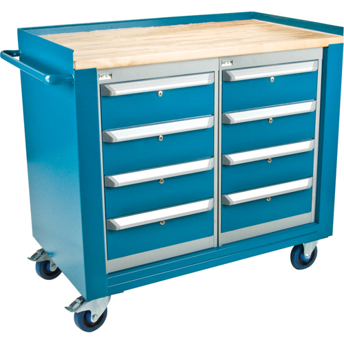 Industrial Duty Mobile Service Workbenches, Wood Surface Planification Entrepots Molloy