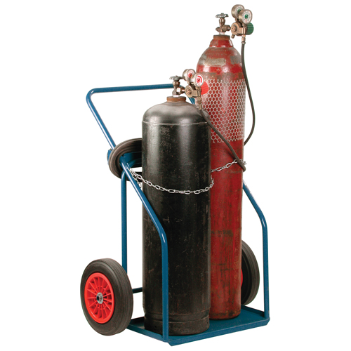 Chariots pour bouteilles de gaz, Roues Caoutchouc, Base de , 1000 lb Planification Entrepots Molloy