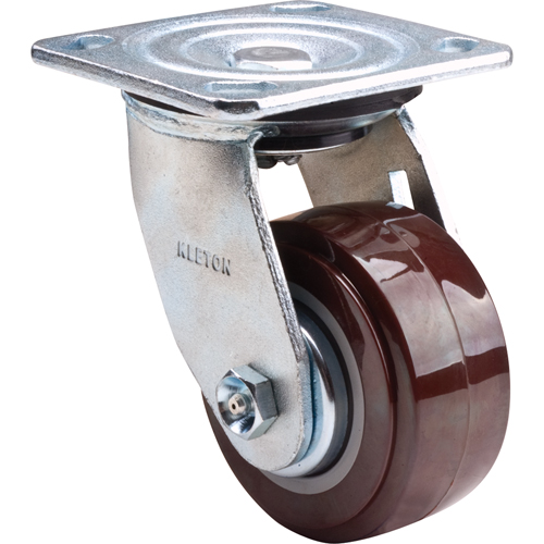 Caster, Swivel, 4" (101.6 mm), Polyurethane, 550 lbs. (249.5 kg.) Planification Entrepots Molloy