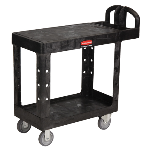 Flat Shelf Heavy Duty Utility Cart - 4505-00, 2 Tiers, 17-1/4" x 38-1/10" x 38-1/2", 500 lbs. Capacity Planification Entrepots Molloy