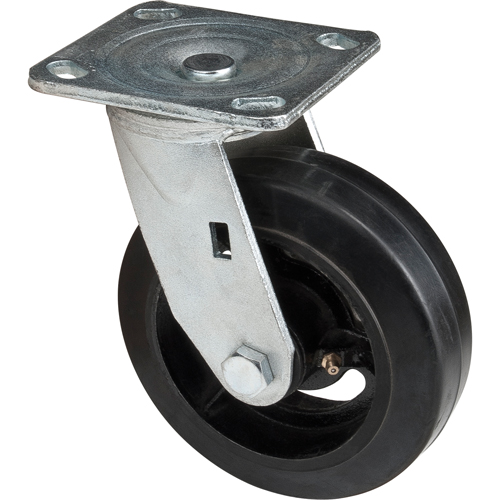 Mold-on Caster, Swivel, 6" (152.4 mm), Rubber, 550 lbs. (249 kg.) Planification Entrepots Molloy